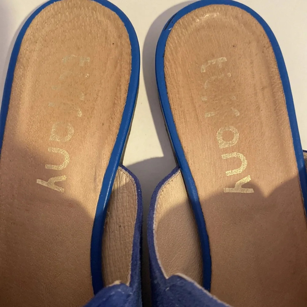 Tiffany Blue Suede Sandals size 39 US size 8 - Picture 3 of 6